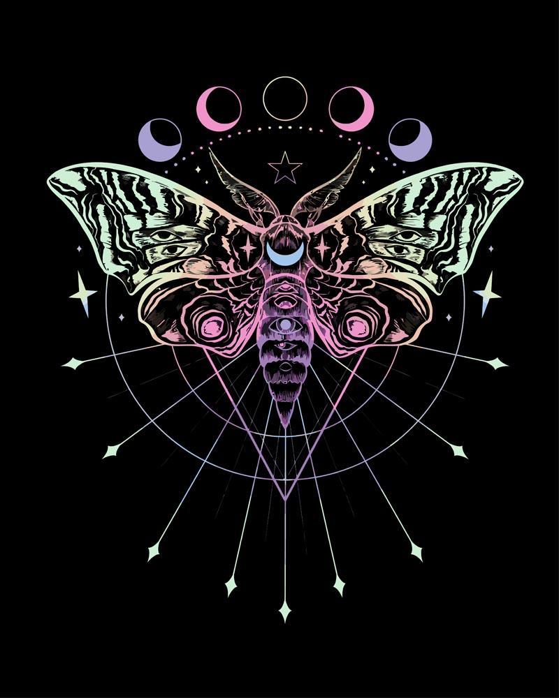 Malen nach Zahlen   Malen nach Zahlen   spirituelle Motte   by Pixie Cold