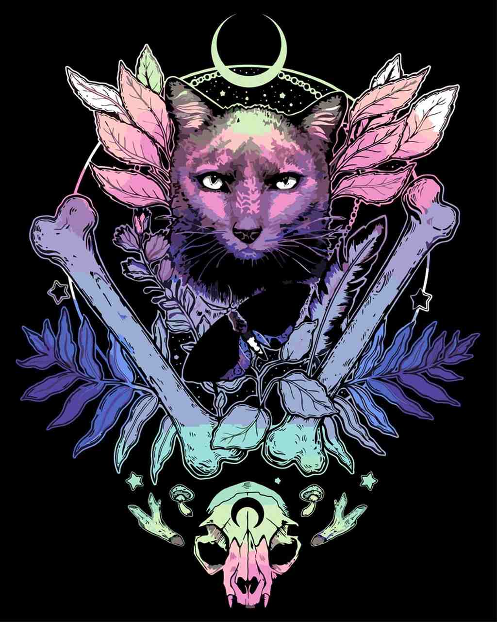 Malen nach Zahlen   Malen nach Zahlen   Katzenschamane   by Pixie Cold
