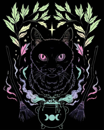 Malen nach Zahlen - Malen nach Zahlen - Katze einer Hexe - by Pixie Cold