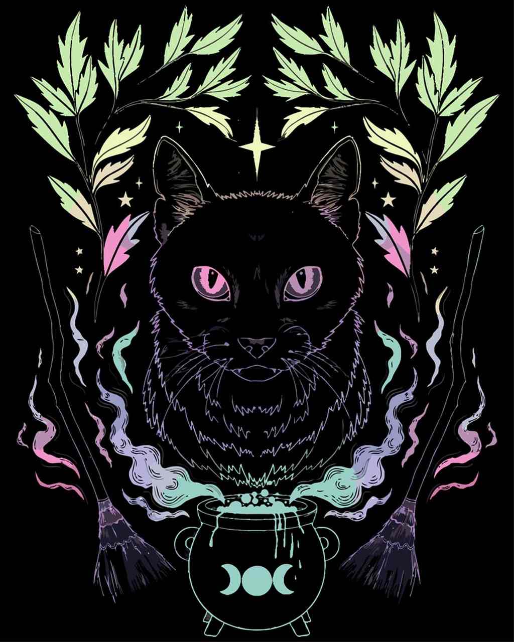 Malen nach Zahlen   Malen nach Zahlen   Katze einer Hexe   by Pixie Cold