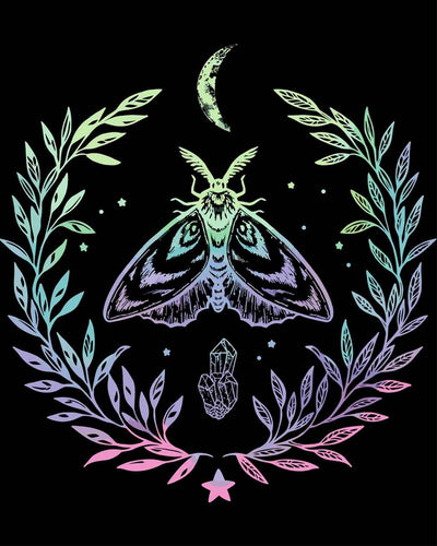 Malen nach Zahlen - Malen nach Zahlen - Motte bei Nacht - by Pixie Cold