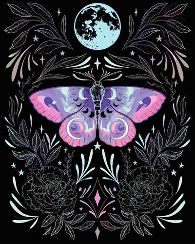 Malen nach Zahlen - Malen nach Zahlen - violette Motte - by Pixie Cold
