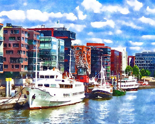 Malen nach Zahlen - Malen nach Zahlen - Hafencity Hamburg #1 - by zamart