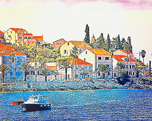 Malen nach Zahlen - Malen nach Zahlen - Unterwegs in Kroatien - by zamart