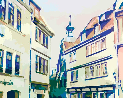 Malen nach Zahlen - Malen nach Zahlen - Gotha, Altstadt - by zamart