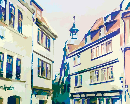 Malen nach Zahlen - Malen nach Zahlen - Gotha, Altstadt - by zamart