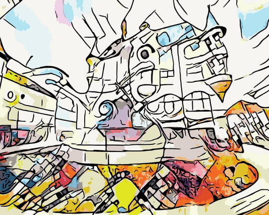 Malen nach Zahlen - Malen nach Zahlen - Kandinsky trifft ..Erfurt - by zamart