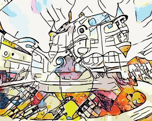 Malen nach Zahlen - Malen nach Zahlen - Kandinsky trifft ..Erfurt - by zamart