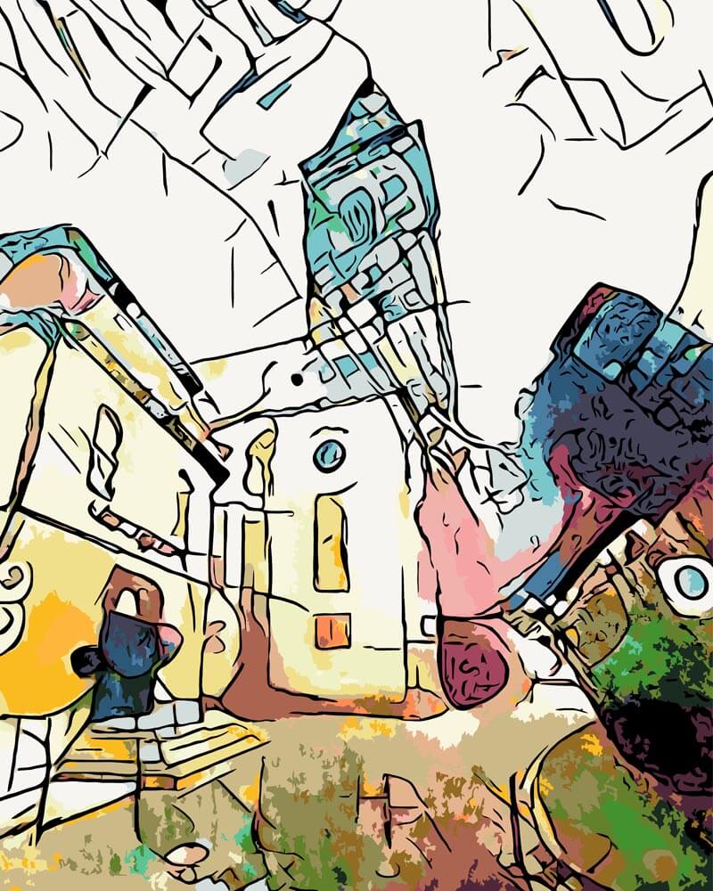 Malen nach Zahlen   Malen nach Zahlen   Kandinsky trifft Gotha, Motiv 2   by zamart