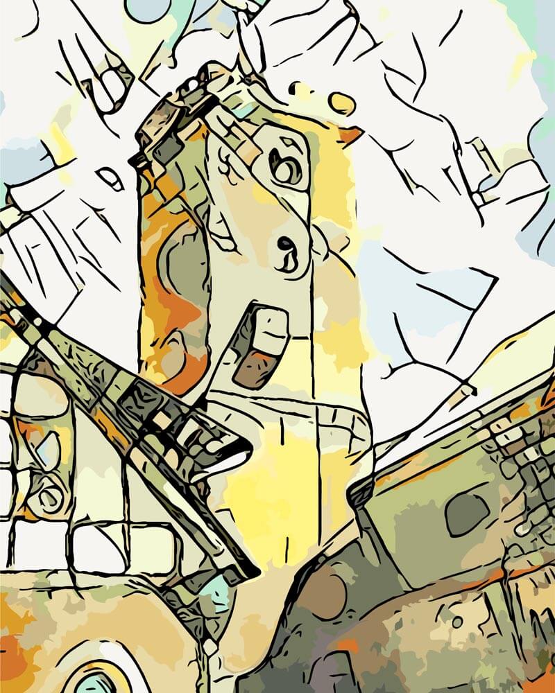 Malen nach Zahlen   Malen nach Zahlen   Kandinsky trifft..Wartburg   by zamart