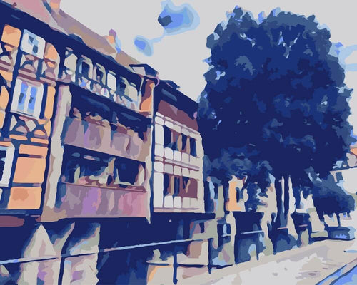 Malen nach Zahlen - Malen nach Zahlen - Krämerbrücke-Erfurt - by zamart