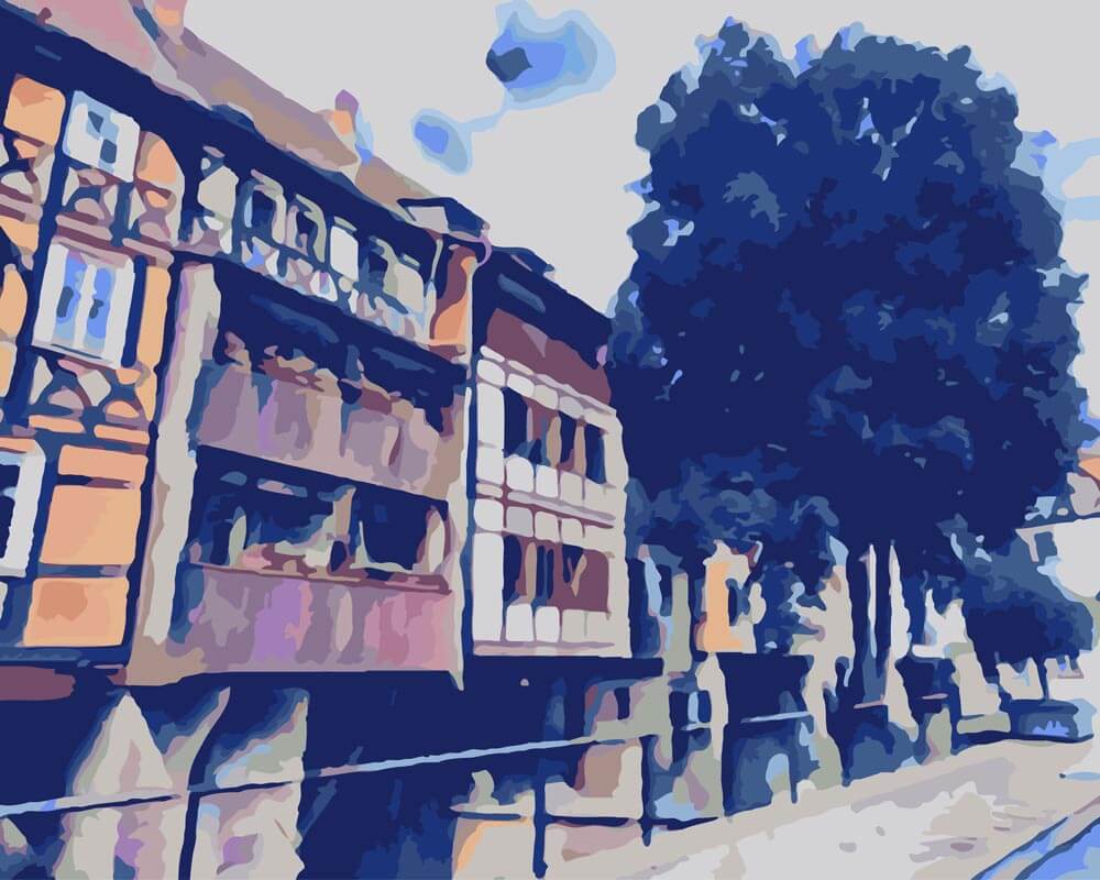 Malen nach Zahlen   Malen nach Zahlen   Krämerbrücke Erfurt   by zamart