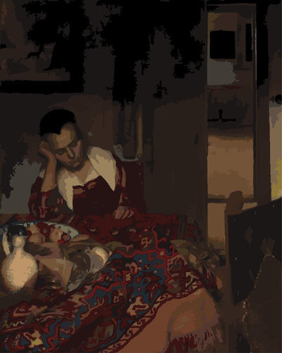 Malen nach Zahlen - Malen nach Zahlen - Schlafendes Mädchen - Johannes Vermeer