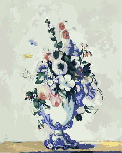 Malen nach Zahlen - Malen nach Zahlen - Blumen in einer Rokoko-Vase - Paul Cezanne