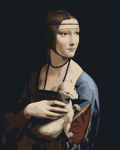 Malen nach Zahlen - Malen nach Zahlen - Dame mit dem Hermelin - Leonardo da Vinci
