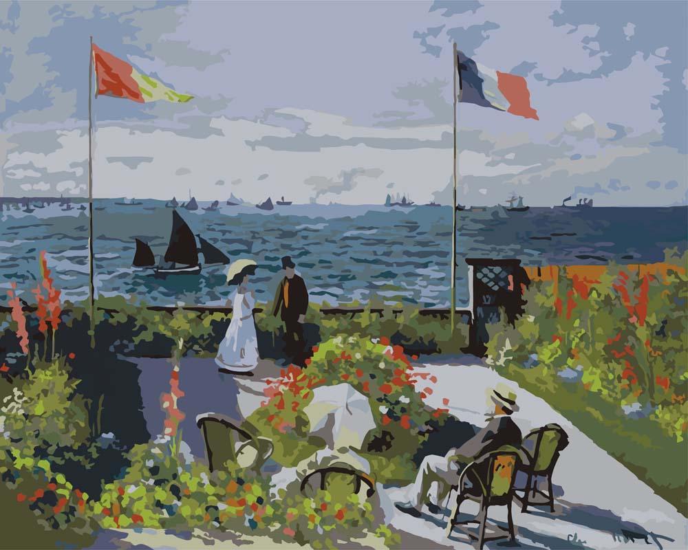 Malen nach Zahlen   Malen nach Zahlen   Die Terrasse von Sainte‑Adresse   Claude Monet