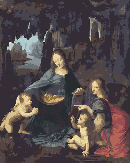 Malen nach Zahlen - Malen nach Zahlen - Felsgrottenmadonna - Leonardo da Vinci