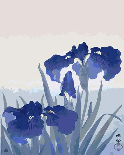 Malen nach Zahlen - Malen nach Zahlen - Iris flowers (1925 - 1936) by Ohara Koson