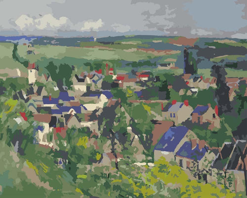 Malen nach Zahlen - Malen nach Zahlen - Panoramablick DAUVERS-sur-Oise - Paul Cezanne