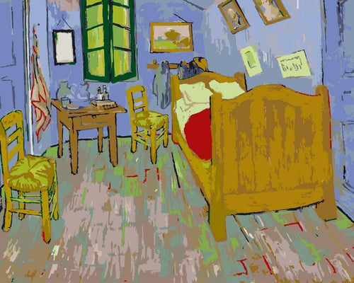 Malen nach Zahlen - Malen nach Zahlen - Schlafzimmer in Arles - Vincent van Gogh