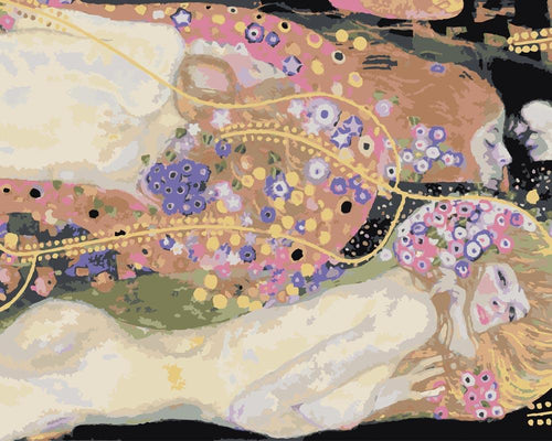 Malen nach Zahlen - Malen nach Zahlen - Wasserschlangen II - Gustav Klimt