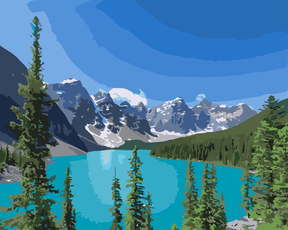 Malen nach Zahlen - Malen nach Zahlen - Rocky Mountains Kanada