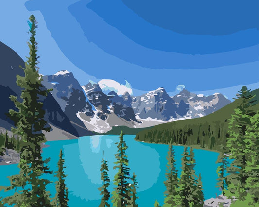 Malen nach Zahlen - Malen nach Zahlen - Rocky Mountains Kanada