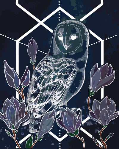 Malen nach Zahlen - Malen nach Zahlen - Eule - Mystery-Serie - by Anneke Schipper