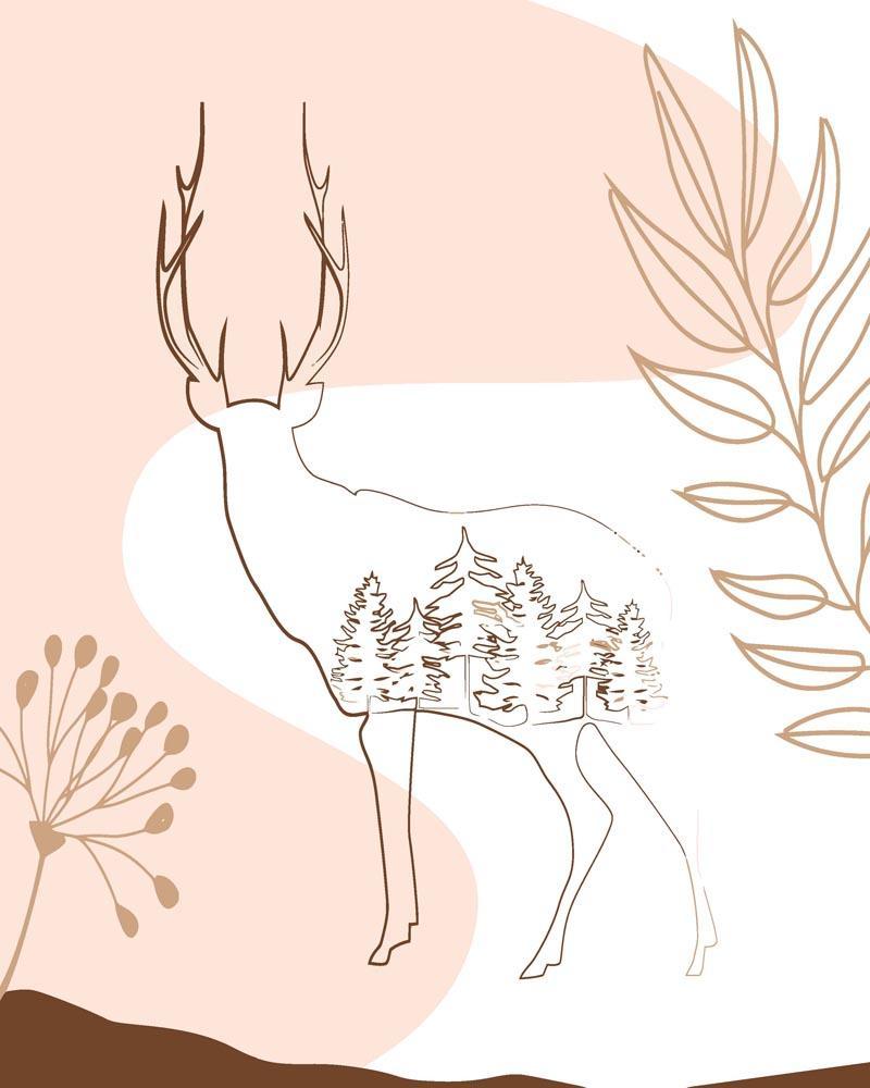 Malen nach Zahlen   Malen nach Zahlen   Wilder Wald 11