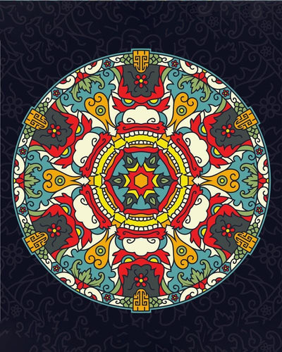 Malen nach Zahlen - Malen nach Zahlen - Mandala - Chinesische Farben