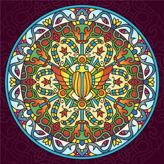Malen nach Zahlen - Malen nach Zahlen - Mandala - Ägyptische Farben