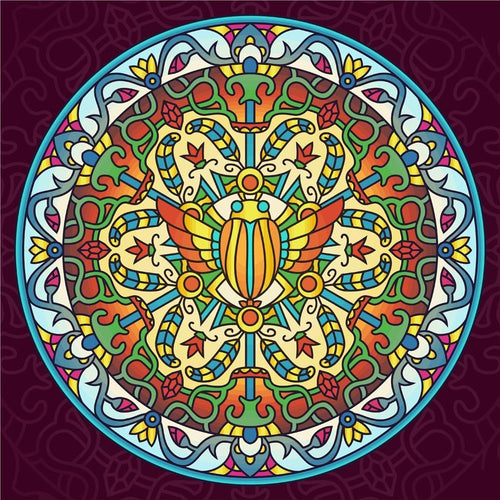 Malen nach Zahlen - Malen nach Zahlen - Mandala - Ägyptische Farben