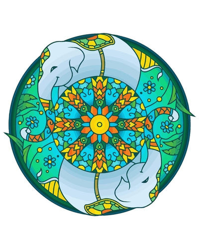 Malen nach Zahlen - Malen nach Zahlen - Mandala - Elefant