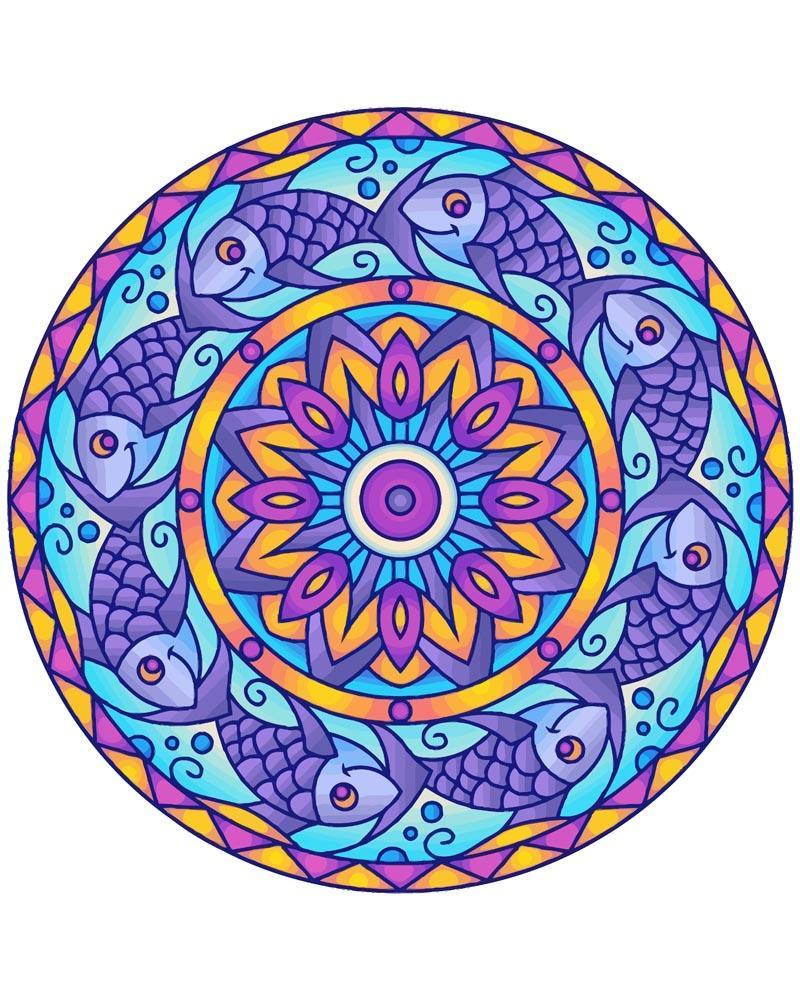 Malen nach Zahlen - Malen nach Zahlen - Mandala - Fisch
