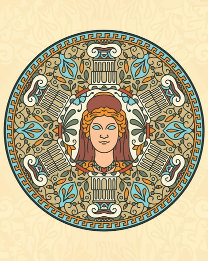 Malen nach Zahlen - Malen nach Zahlen - Mandala - Griechische Farben