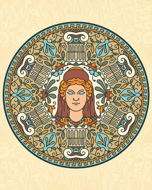 Malen nach Zahlen - Malen nach Zahlen - Mandala - Griechische Farben