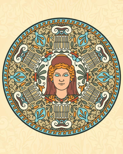 Malen nach Zahlen - Malen nach Zahlen - Mandala - Griechische Farben