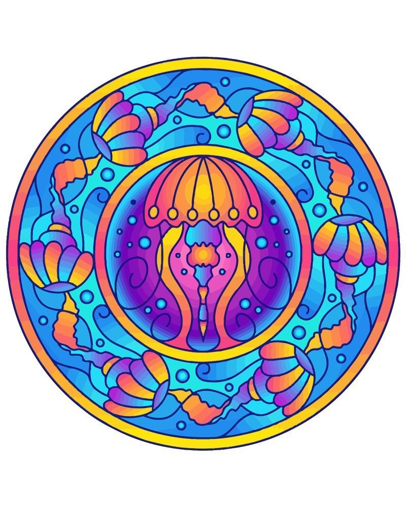 Malen nach Zahlen - Malen nach Zahlen - Mandala - Qualle