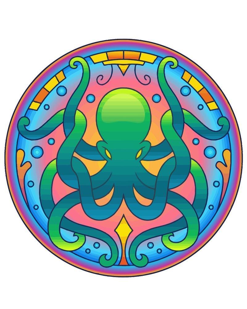 Malen nach Zahlen   Malen nach Zahlen   Mandala   Oktopus