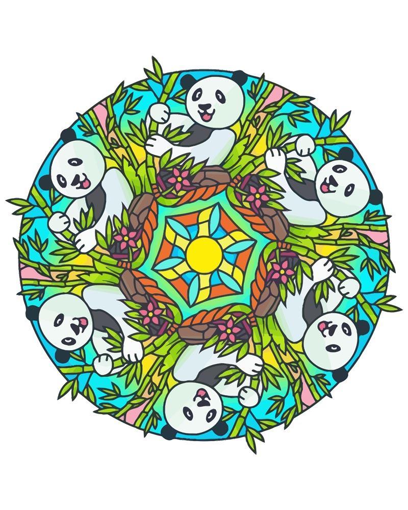 Malen nach Zahlen   Malen nach Zahlen   Mandala   Panda