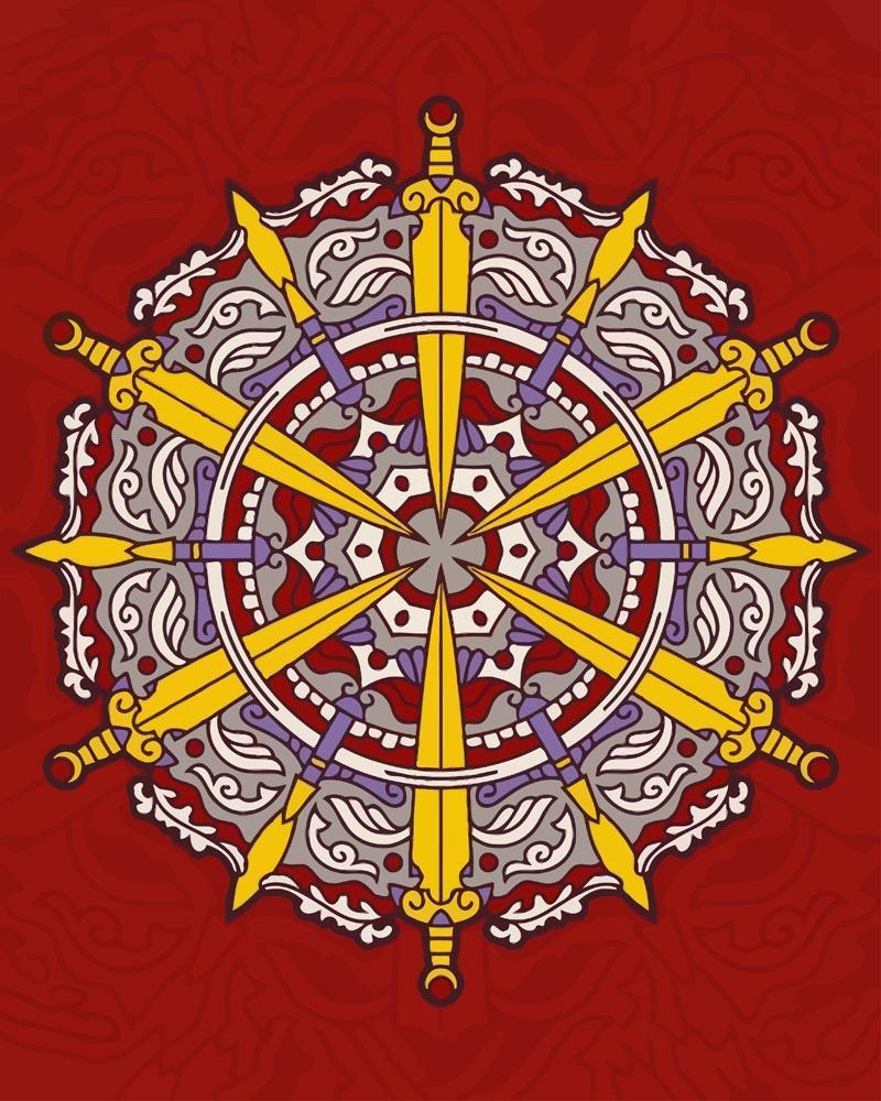 Malen nach Zahlen - Malen nach Zahlen - Mandala - Römische Farben