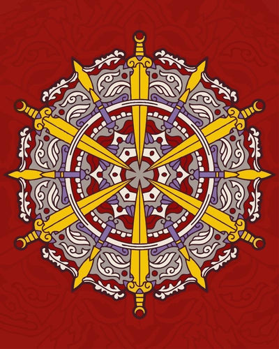 Malen nach Zahlen - Malen nach Zahlen - Mandala - Römische Farben