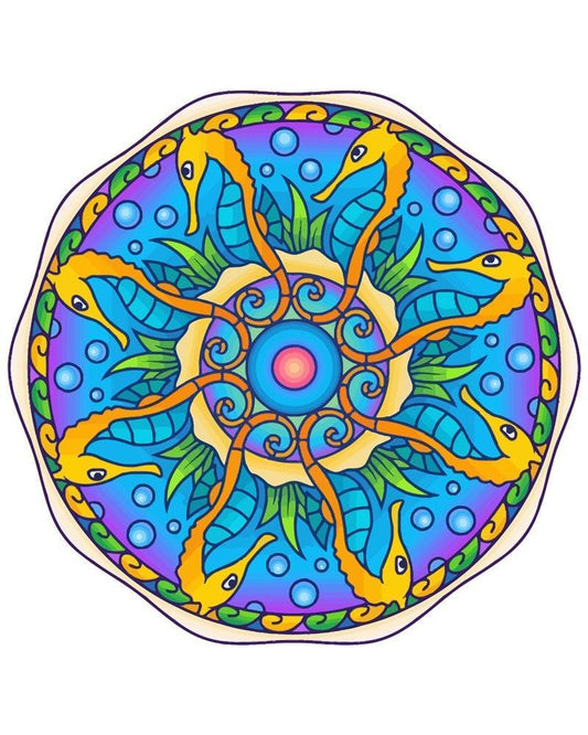 Malen nach Zahlen - Malen nach Zahlen - Mandala - Seepferd
