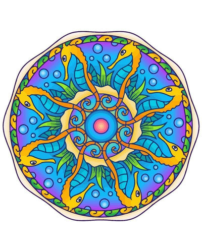 Malen nach Zahlen - Malen nach Zahlen - Mandala - Seepferd