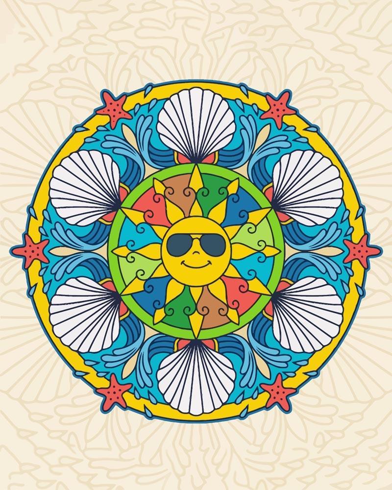 Malen nach Zahlen - Malen nach Zahlen - Mandala - Sommerfarben