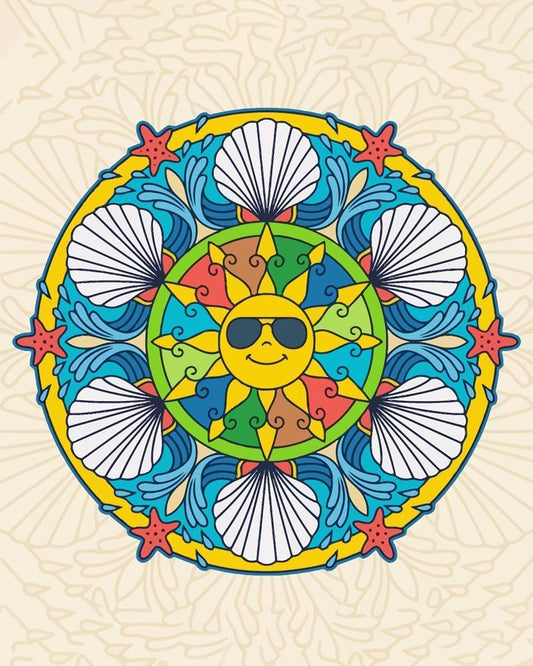 Malen nach Zahlen - Malen nach Zahlen - Mandala - Sommerfarben