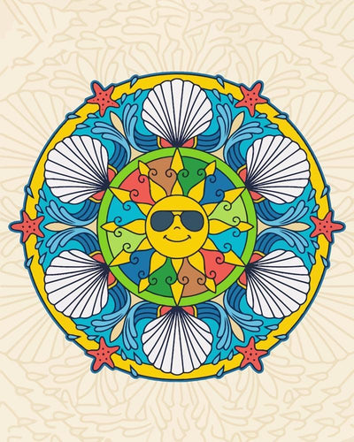 Malen nach Zahlen - Malen nach Zahlen - Mandala - Sommerfarben