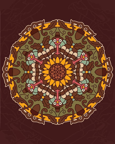 Malen nach Zahlen - Malen nach Zahlen - Mandala - Erntedankfest Farbe