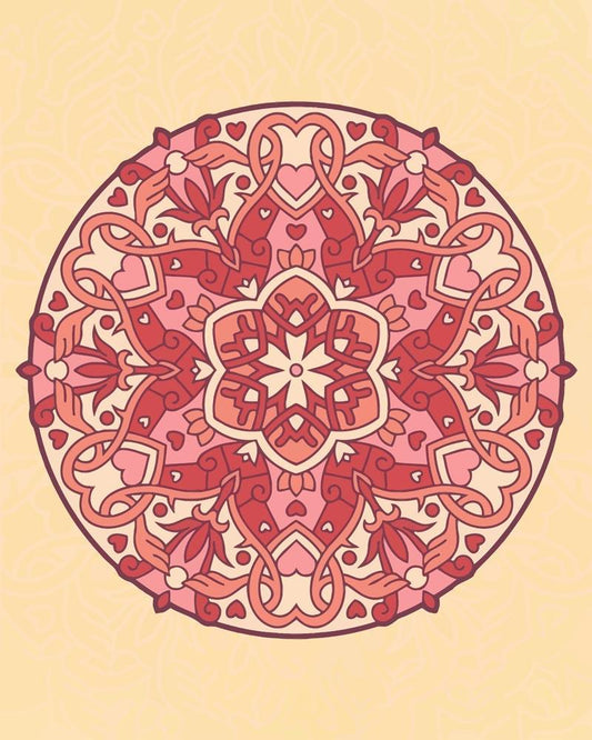 Malen nach Zahlen - Malen nach Zahlen - Mandala - Valentiensfarbe