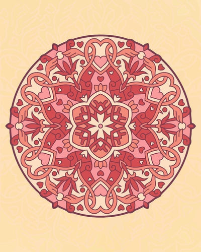 Malen nach Zahlen - Malen nach Zahlen - Mandala - Valentiensfarbe